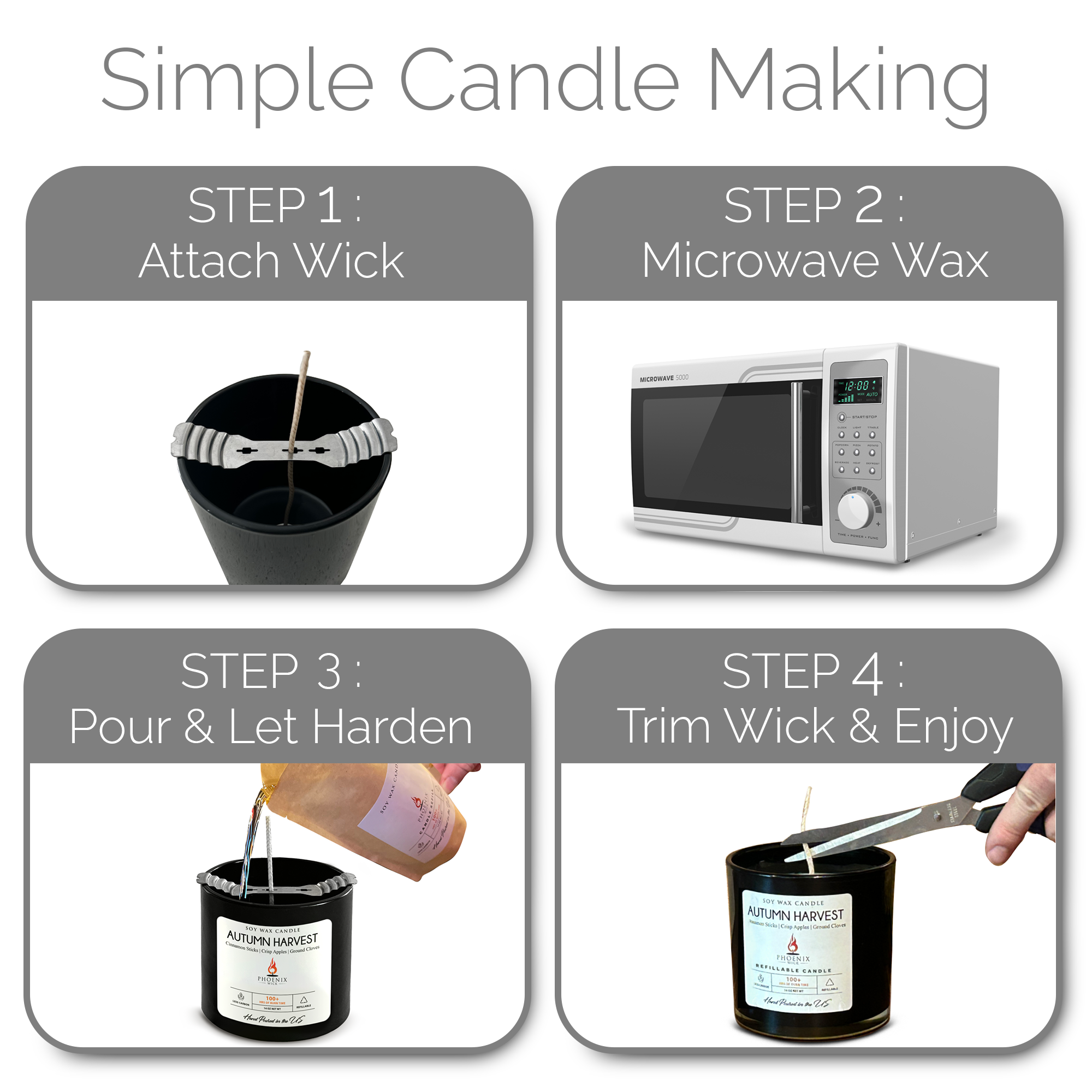 Honeysuckle - Candle-Making Kit - Phoenix Wick