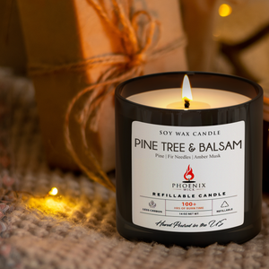 Pine Tree & Balsam - 14oz Filled Candle - Phoenix Wick