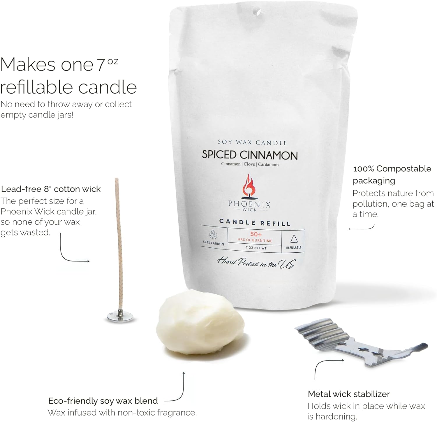 Spiced Cinnamon - Candle-Making Kit - Phoenix Wick