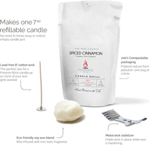 Spiced Cinnamon - Candle-Making Kit - Phoenix Wick