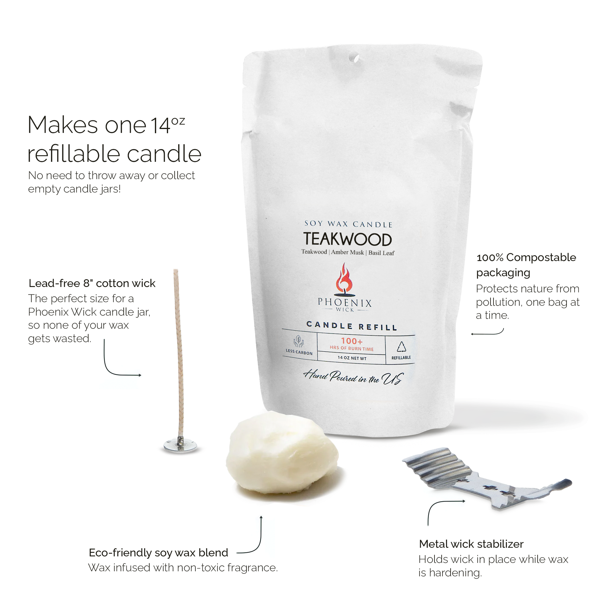 Teakwood - Candle-Making Kit 14 oz/100 Hours